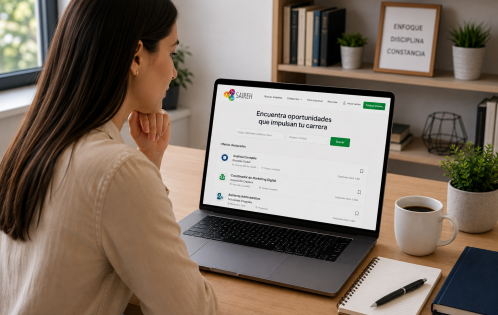 Profesional buscando ofertas de empleo en SAIREH Empleo